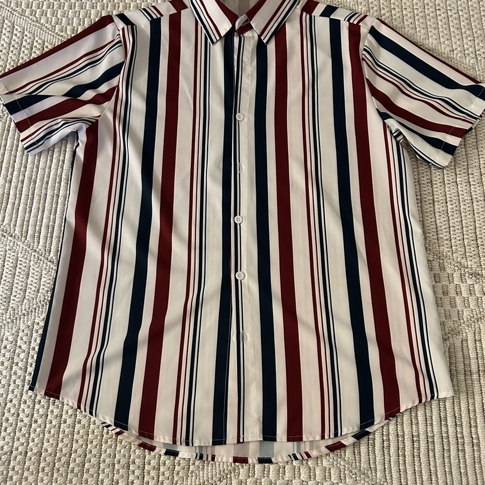 Striped Short Sleeve Men's Shirt